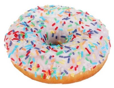 Donut s barevným posypem