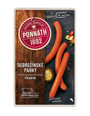Ponnath Debrecínské párky (85% masa)