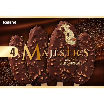 Iceland Majestics zmrzlina s belgickou čokoládou a mandlemi 4ks