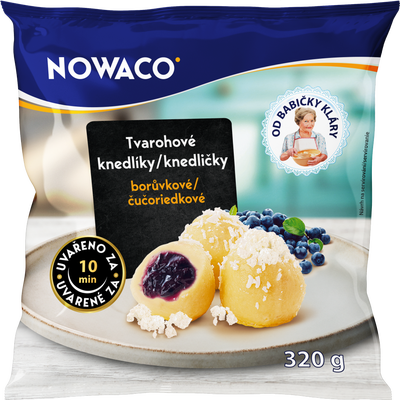 Nowaco Tvarohové knedlíky borůvkové Nowaco