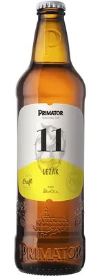 Primátor 11, světlý ležák, sklo