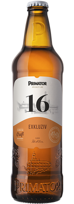 Primátor 16 Exkluziv, světlé silné pivo, sklo