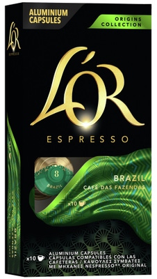 L'OR Brazil (kapsle pro Nespresso®*Original kávovary) 10ks