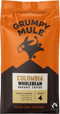 Grumpy Mule BIO Colombia SCA 84+ zrnková káva Arabica