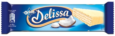 ORION Delissa oplatka s kokosovou náplní máčená v bílé polevě