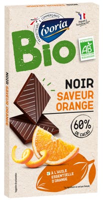 Ivoria BIO hořká čokoláda 60% s pomerančovým olejem