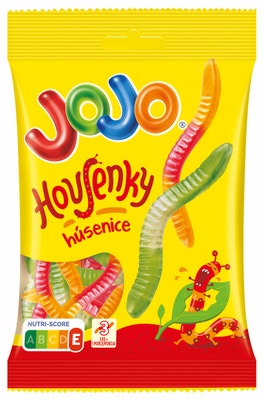 Jojo Housenky želé bonbóny s ovocnými příchutěmi