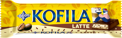 ORION Kofila Latté čokoládová tyčinka s mléčnou náplní s kousky rozpustné kávy