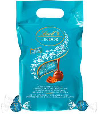 Lindt Bonboniéra Lindor Megabalení čokoládových pralinek slaný karamel