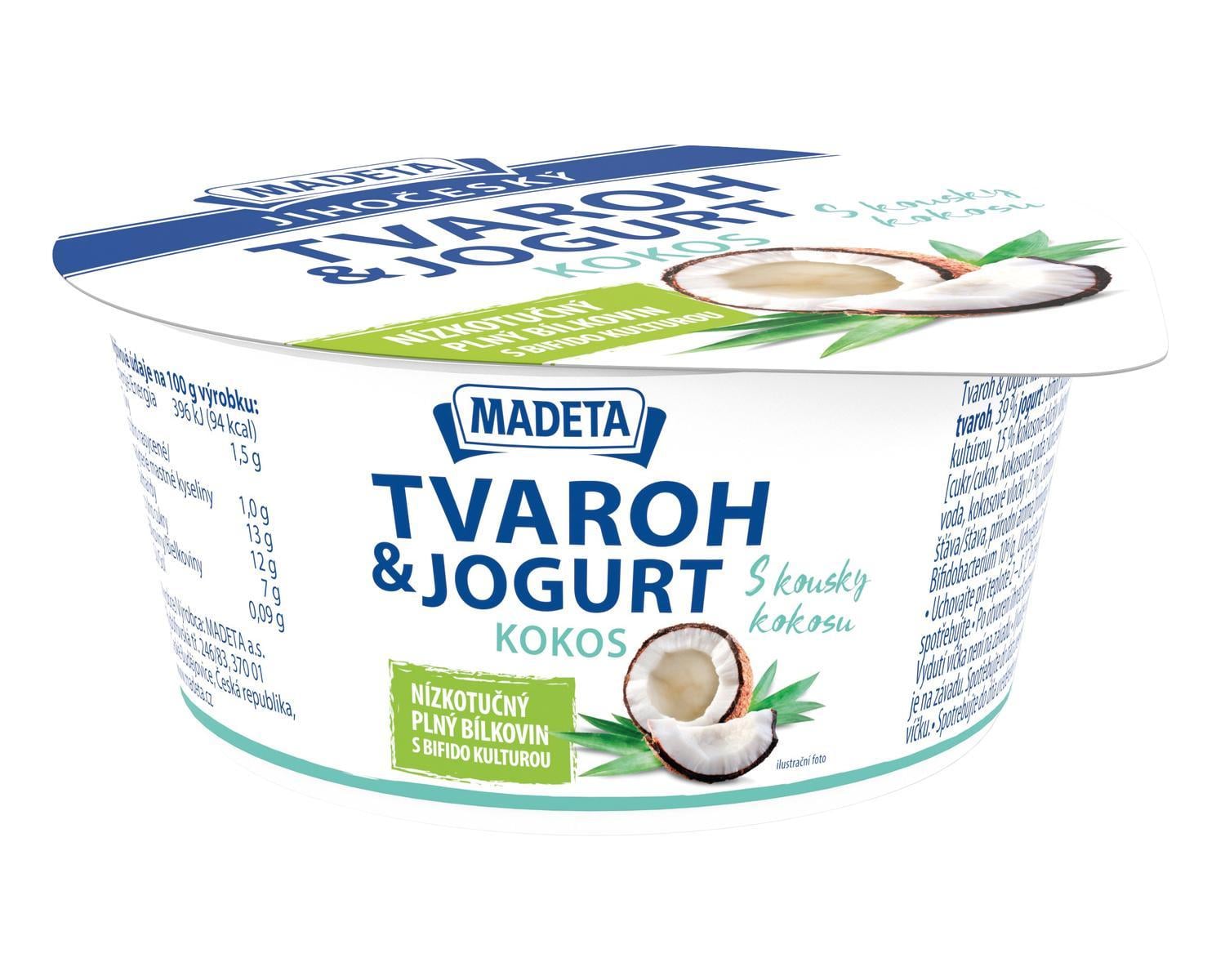 Madeta Jihočeský tvaroh&jogurt kokos