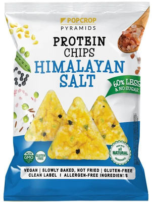 Popcrop Proteinové chipsy s příchutí Himalájské soli