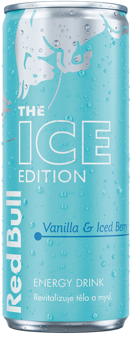 Red Bull Ice s příchutí vanilky a ledové borůvky