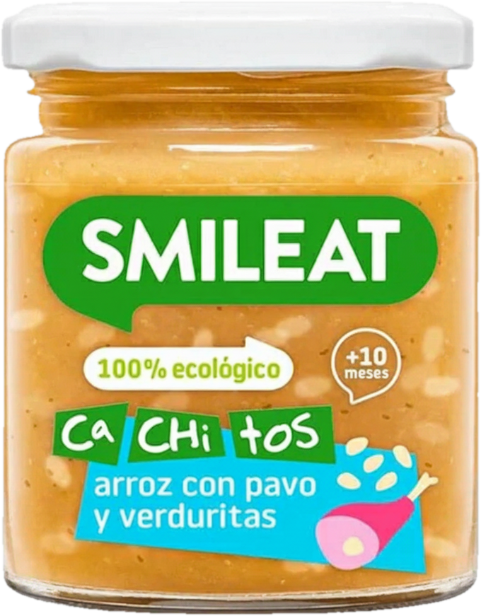 Smileat BIO Příkrm krůta s rýží a zeleninou s extra panenským olivovým olejem
