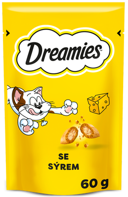 Dreamies Polštářky se sýrem doplňkové krmivo pro kočky a koťata