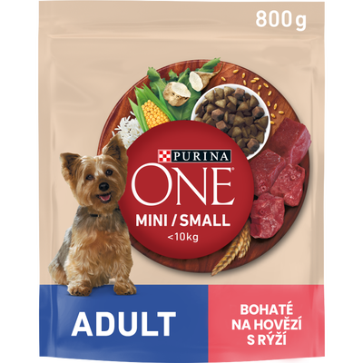 Purina ONE Mini Adult granule pro psy, hovězí