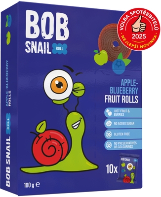 Šnek Bob Ovocné rolky jablko-borůvka