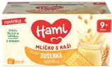 Hami Mlíčko s kaší s příchutí sušenka-vanilka, 4x 250 ml