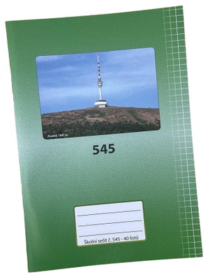 Papírna Martiník Sešit č. 545 -  A5, čtverečkovaný, 40 listů