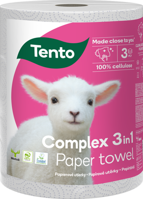 Tento Complex 3v1 papírové utěrky, 1 role