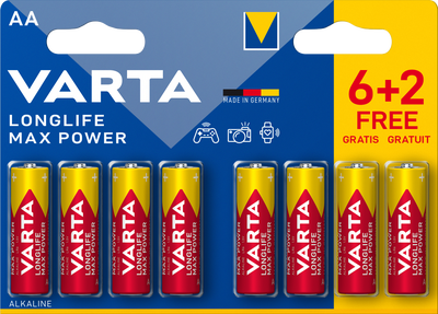 Varta Longlife Max Power 6+2 AA