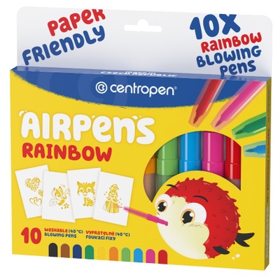 Anděl Přerov Foukací fixy na papír Air pens Rainbow