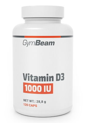 GymBeam Vitamín D3 1000 IU, 60 kapslí