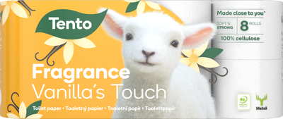 Tento Toaletní papír Vanilla's Touch 3vrstvý, 8 rolí