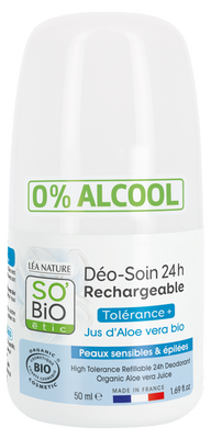 SO’BiO étic Deodorant roll-on 24h, Tolerance+ s Aloe vera BIO