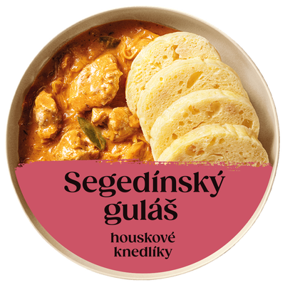 Cibule Bistro Segedínský guláš s houskovým knedlíkem