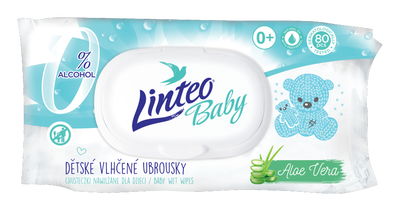 Linteo Baby dětské vlhčené ubrousky Aloe Vera
