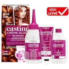 L'Oréal Paris Casting Crème Gloss semipermanentní barva na vlasy 645 jantar, 48 +72 +60 ml