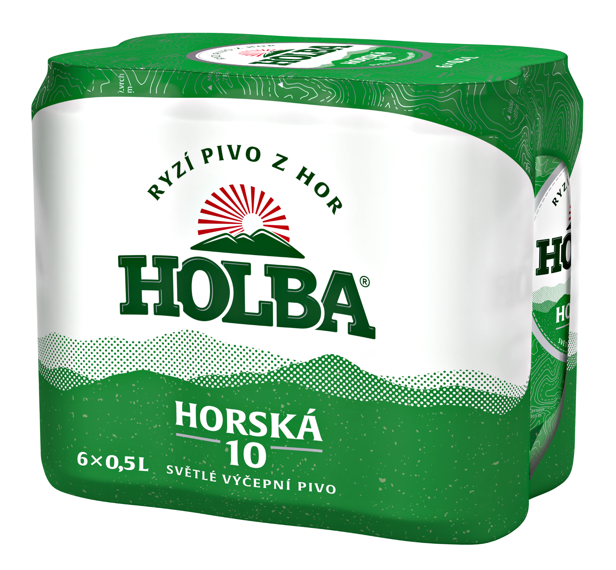 Holba Horská 10 Světlé výčepní pivo plech (6×0,5 l)