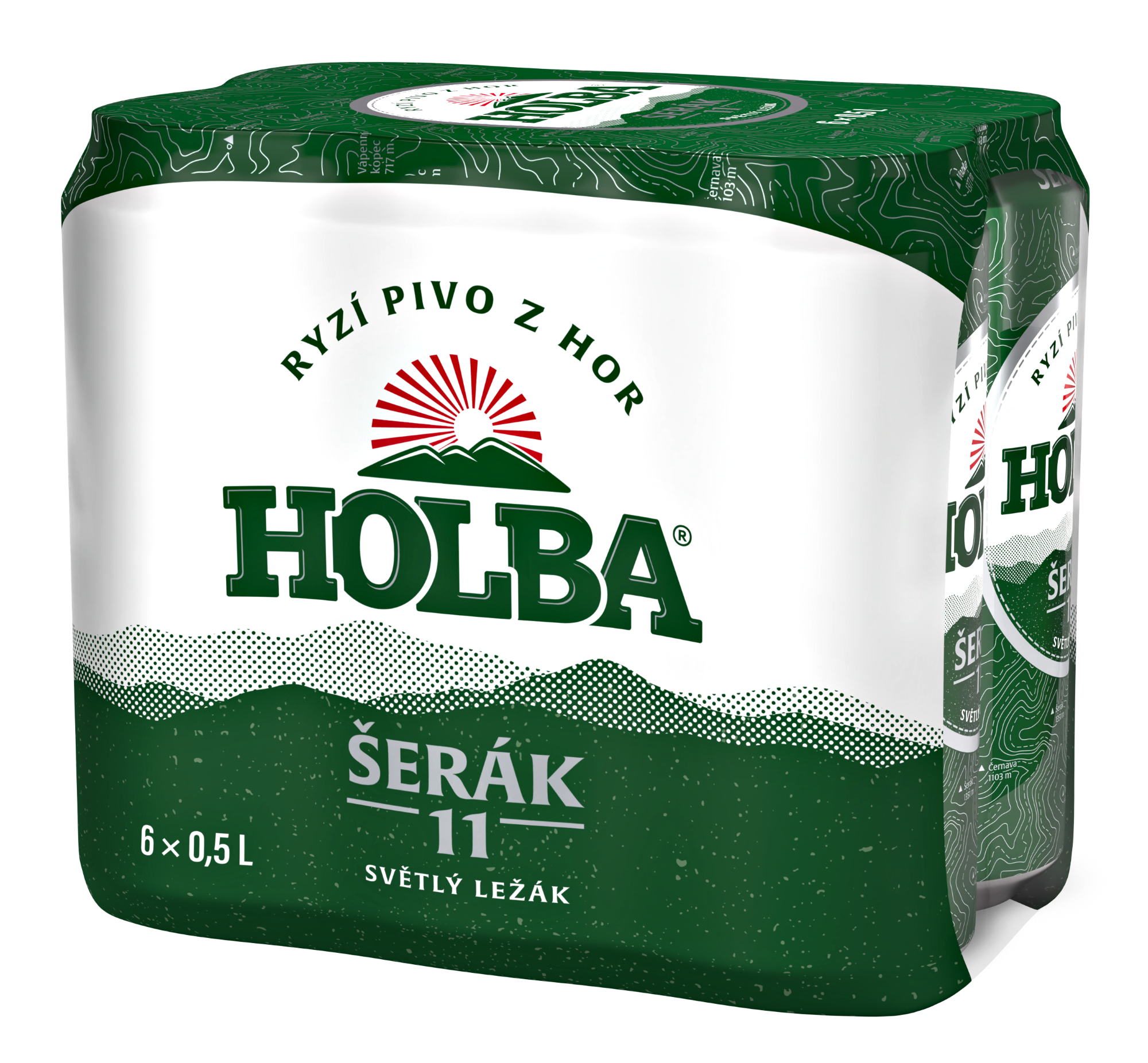 Holba Šerák 11 světlý ležák plech (6×0,5 l)