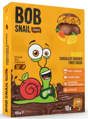 Šnek Bob Ovocná pochoutka v čokoládě - mango