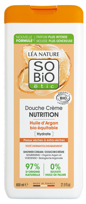 SO’BiO étic Krém sprchový Nutrition s arganovým olejem BIO