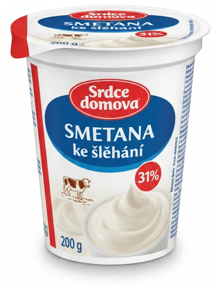 Srdce domova Smetana ke šlehání 31%