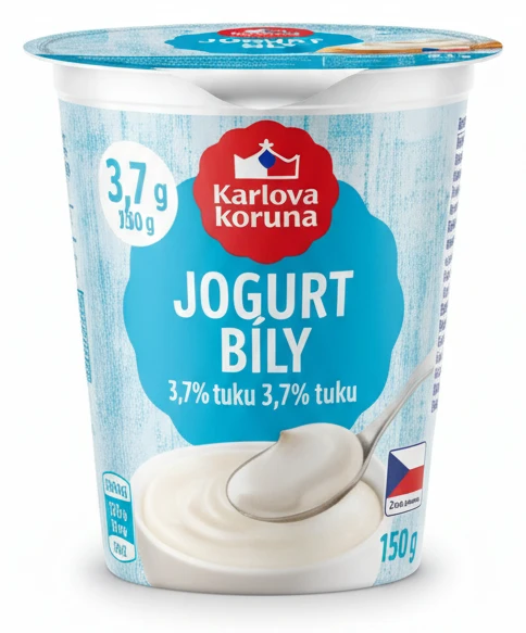 Jogurt bílý 3,7% tuku Karlova Koruna