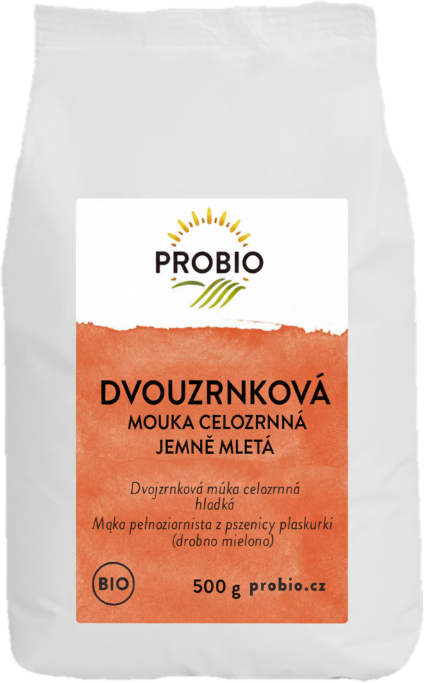Probio BIO Mouka dvouzrnková celozrnná jemně mletá