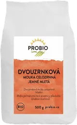 Probio BIO Mouka dvouzrnková celozrnná jemně mletá