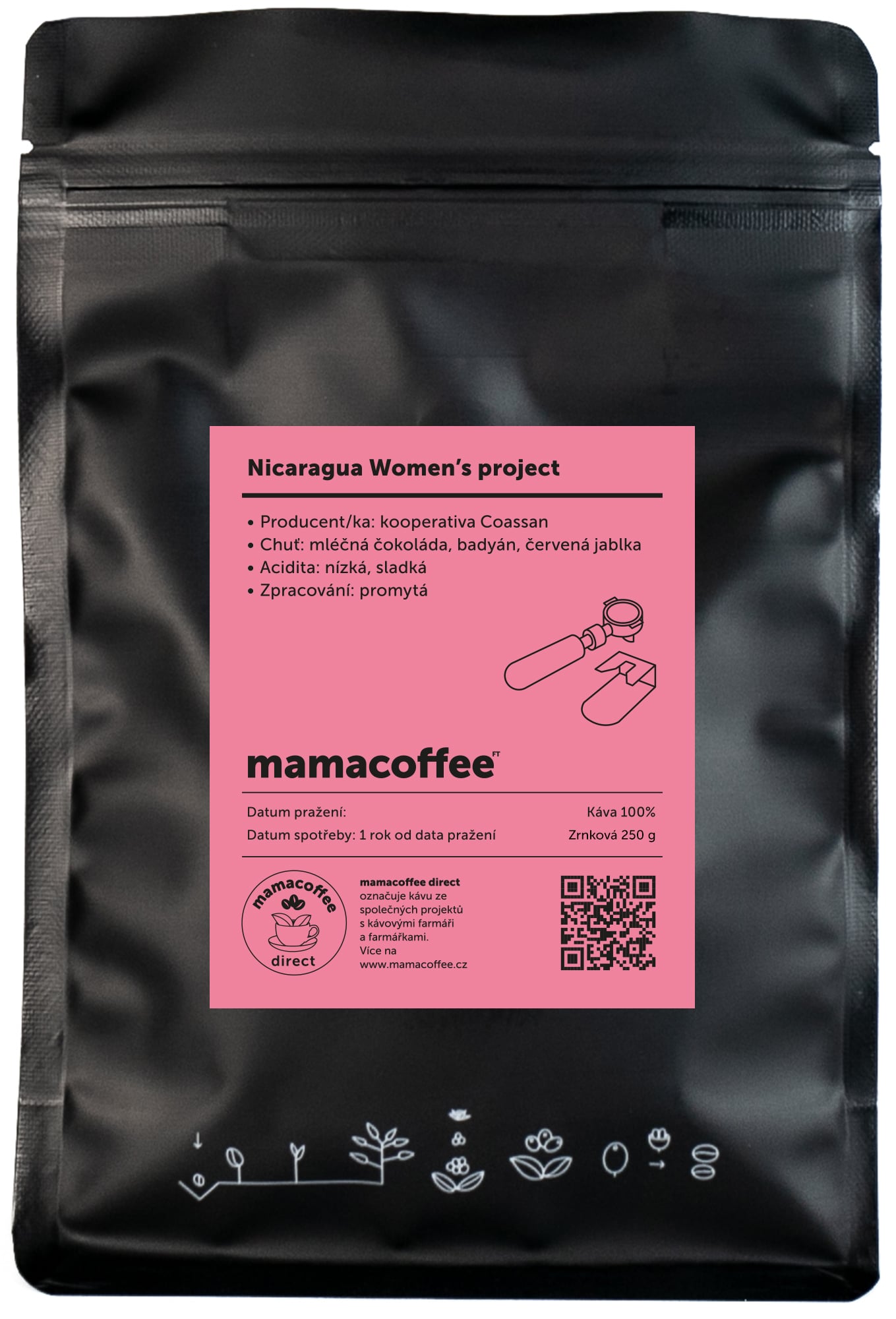 mamacoffee Nicaragua Women's Project espresso zrnková káva