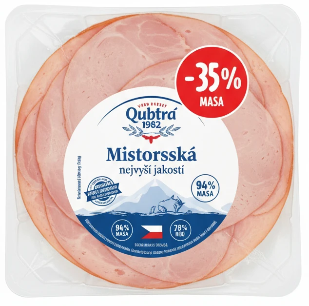 Česká chuť Mistrovská šunka nejvyšší jakosti - vepřová