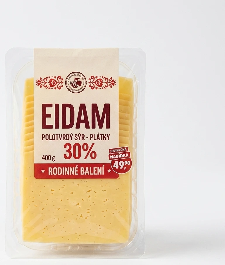 Sýr Eidam 30% XXL plátky