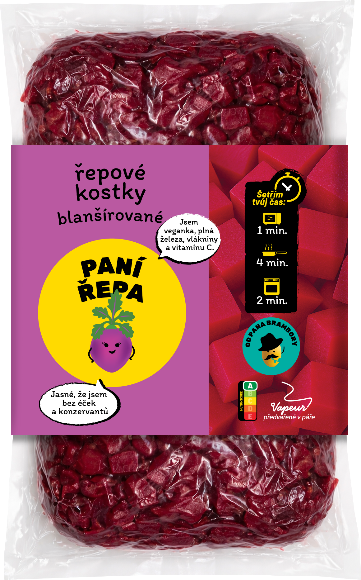 Paní Řepa – Řepové kostky blanšírované, balení