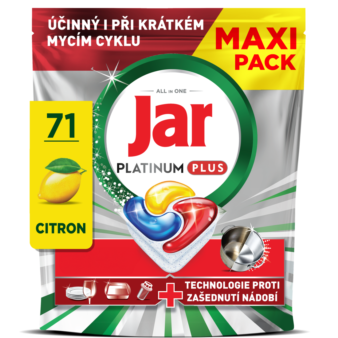 Jar Platinum Plus Lemon tablety do myčky