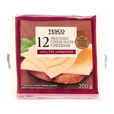 Tavený sýr s cheddarem plátkový 12 x 16,67g (200g)