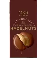 Marks & Spencer Karamelizované lískové ořechy v mléčné čokoládě s mořskou solí