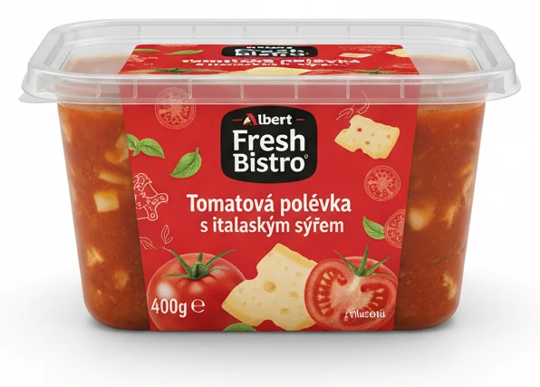 Tomatová polévka s italským sýrem
