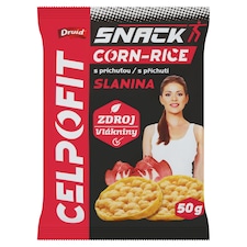 Druid Celpofit celozrnné plátky kukuřično-rýžové s příchutí slaniny 50g