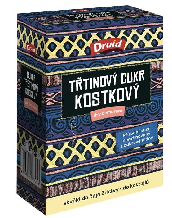 Druid Třtinový cukr kostkový Dry Demerara