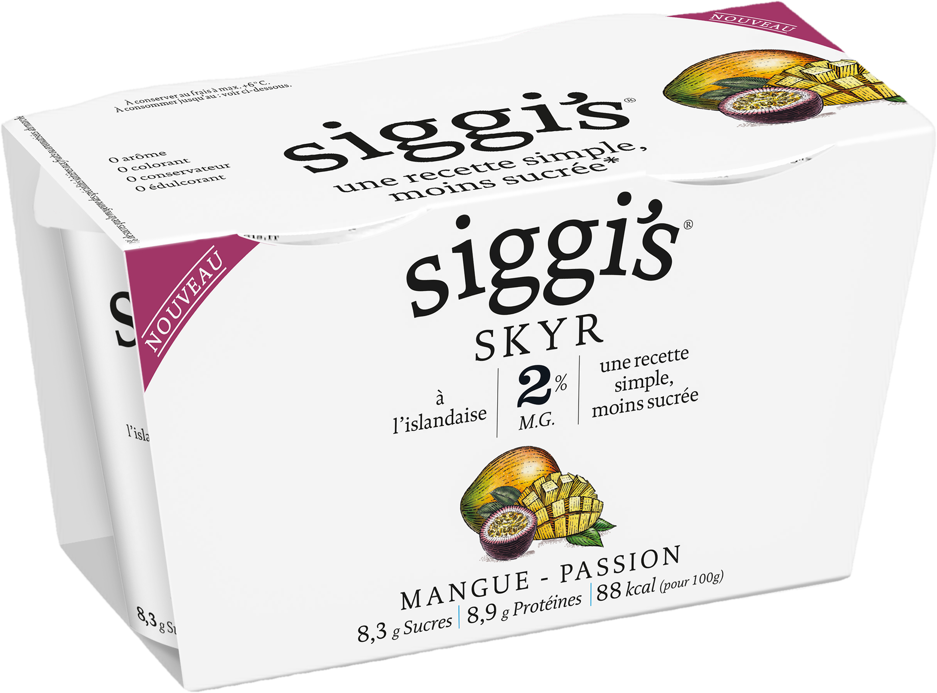 Siggi's Skyr 2% mango & marakuja 2×140 g